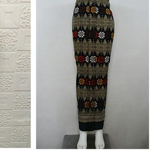 Indah BAWAHAN ROK SPAN PANJANG WIRU WIRON Batik Silk All Size Fit XL SR A