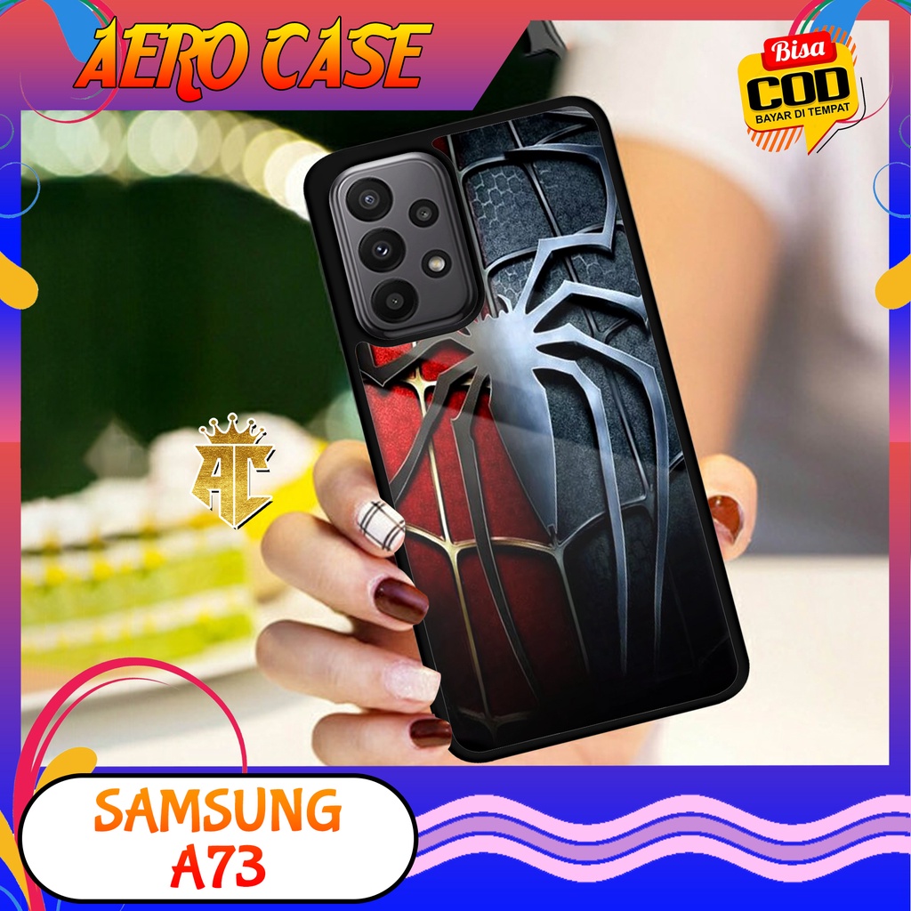 CASE SAMSUNG A73 - Casing SAMSUNG A73 Terbaru AERO STORE [ MOTIF SPDR ] Silikon - Case Hp - Case Mew