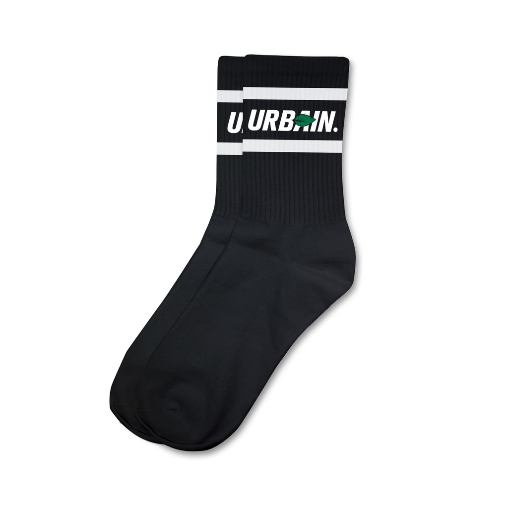 

Urbain x Leaf Socks - Og Logo - Black