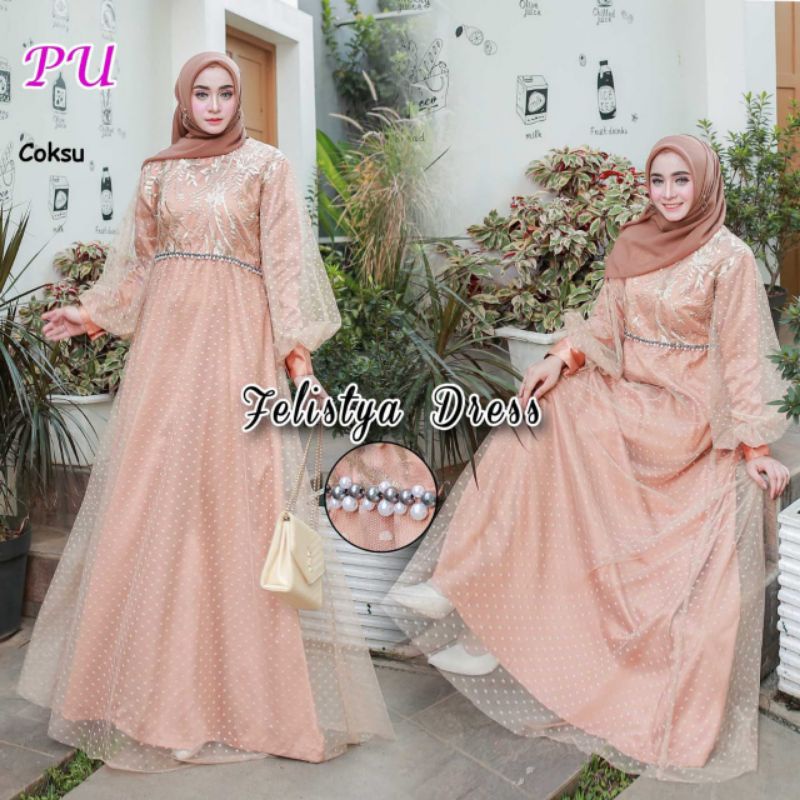 Gamis pesta muslimah / gamis / gamis wanita murah / baju kondangan /Bridesmaids /gaun pesta muslimah