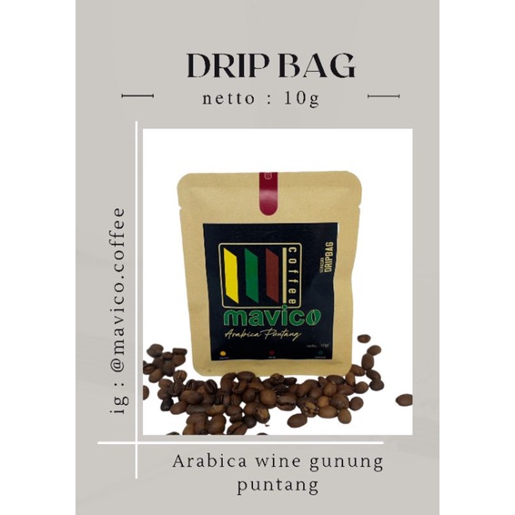 

mavico coffee drip bag/wine/arabicapuntang/kopihitam