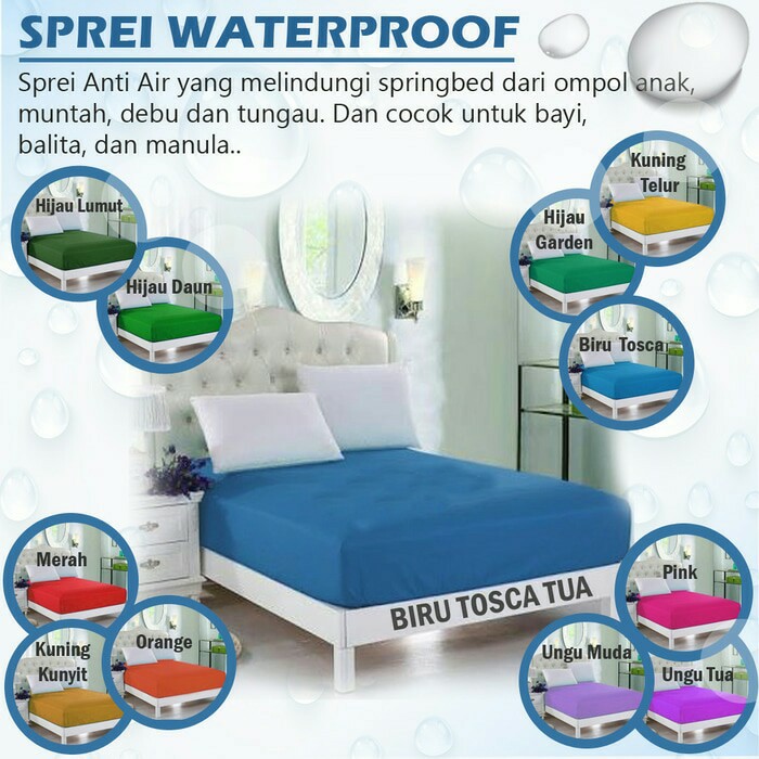 Cover Kasur Matras Anti Air 90cm