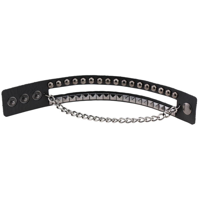 Rantai Multilayer Bahan Kulit Gaya Gothic Punk