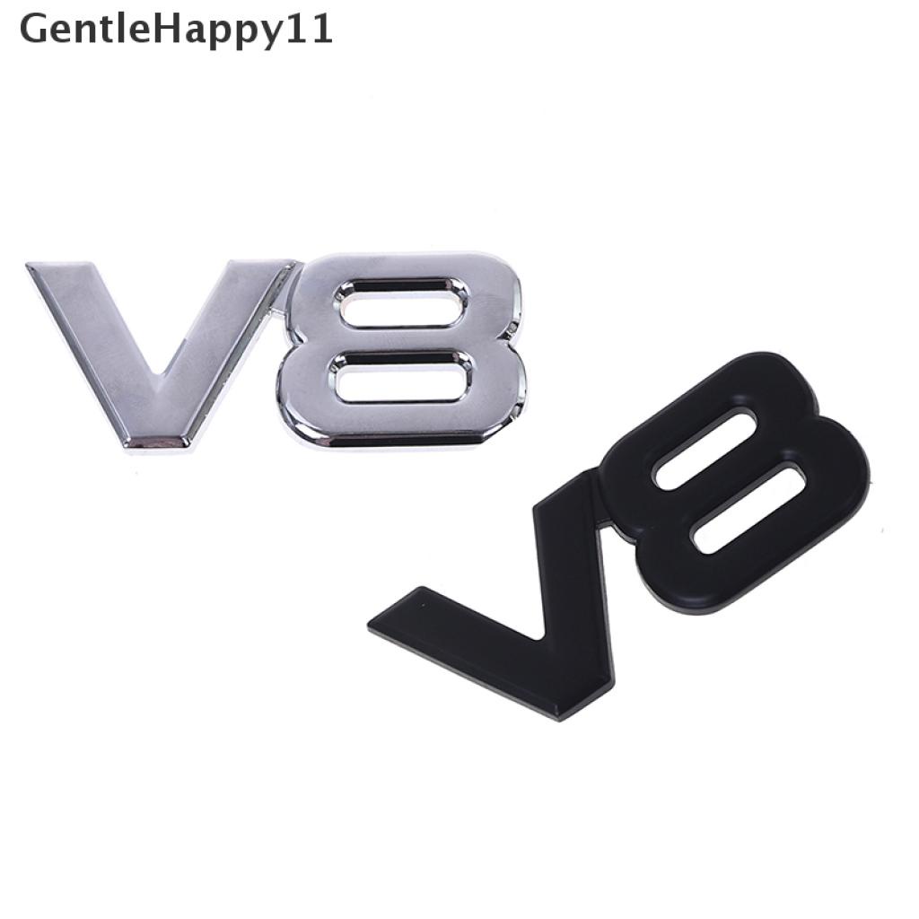 Gentlehappy Stiker Emblem Logo V8 3D Bahan Metal Alloy Untuk Mobil