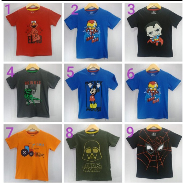 Vertice Baju Anak Laki-Laki | Kaos Anak Grosir Murah | 7-12 Tahun