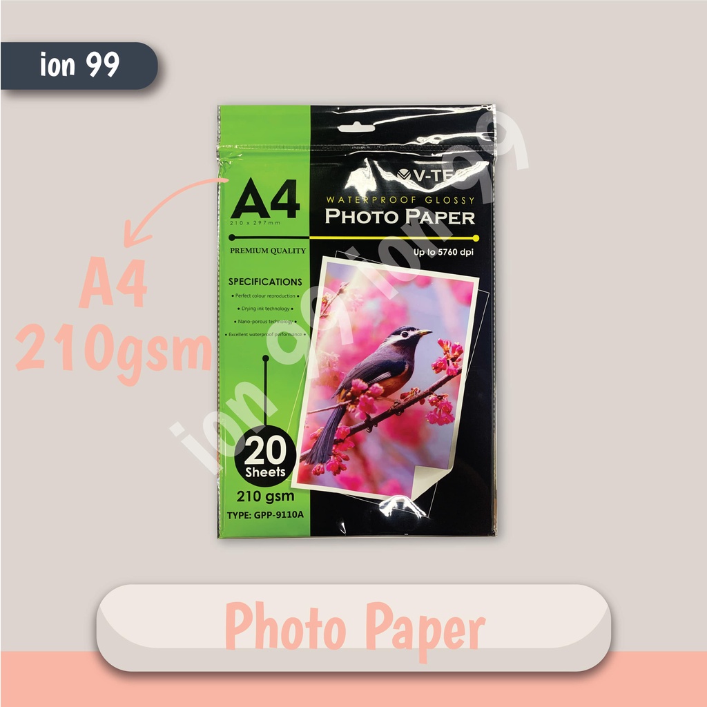 Jual Kertas Glossy Photo Paper 210gsm A4 Shopee Indonesia 2799