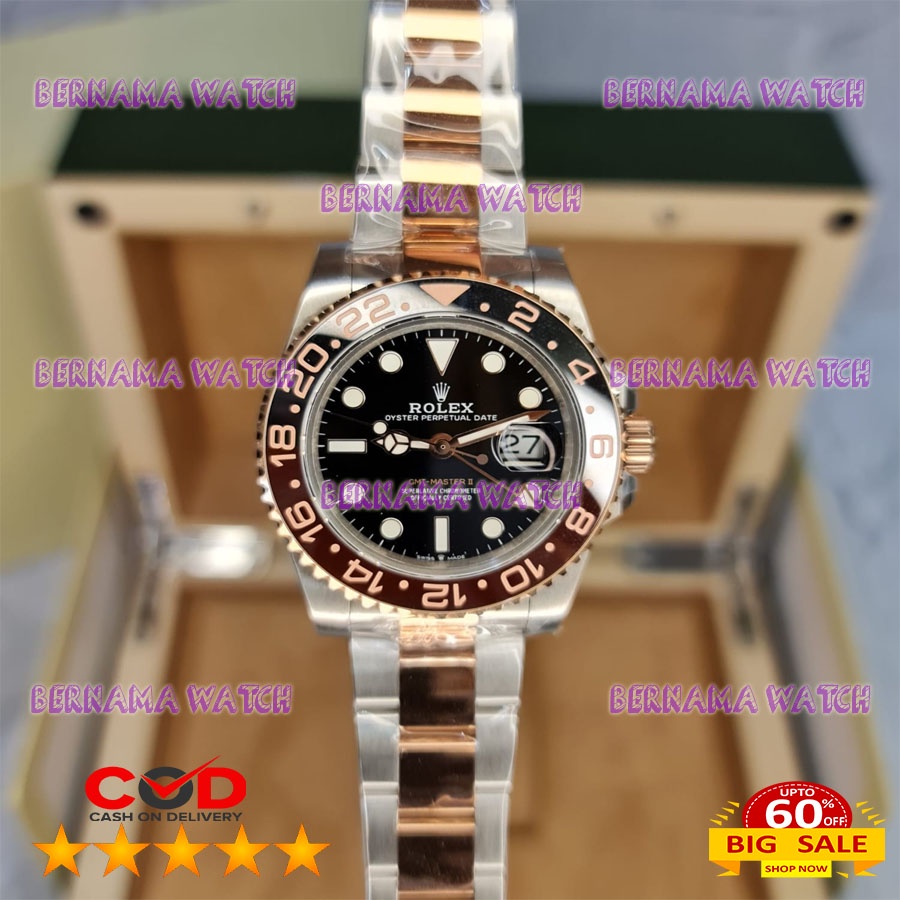 CASH BACK JAM PRIA RECOMENDED ROLEX ROOTBEER GSF CLONE SWISS ETA BOX ORI STRAP STAINLESS JAM PRIA KA