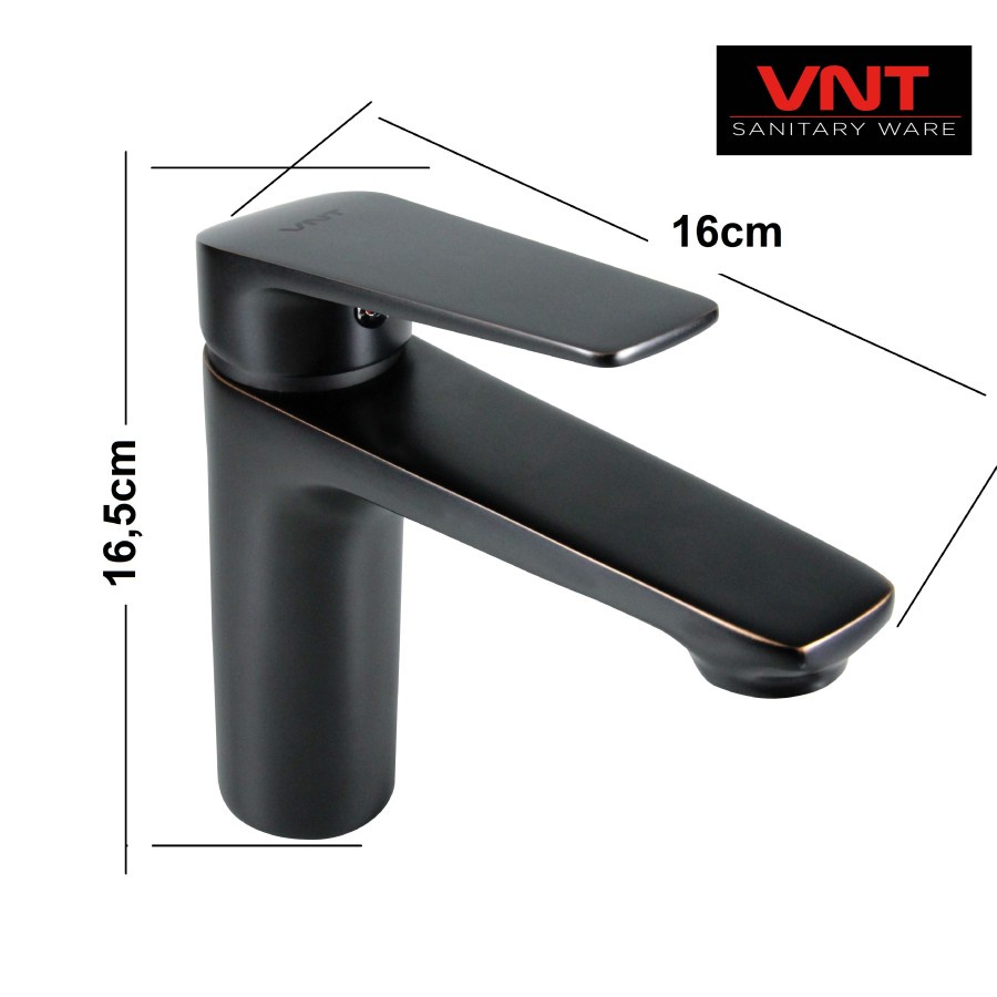 Kran Wastafel Hitam Doff Hot &amp; Cold Keran Minimalis Black Basin Faucet