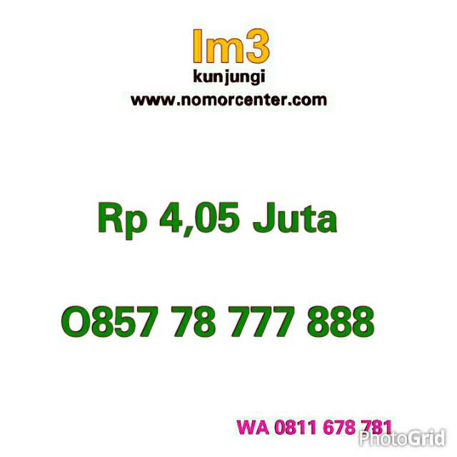 Nomer Cantik Indosat Im3 Seri Double AAA 777 888 _ 0857 78 777 888 LIMITED #L712 604