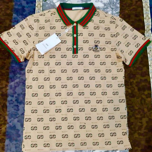 POLO SHIRT GUCCI  KAOS BRANDED BAJU  PRIA IMPORT  PREMIUM 