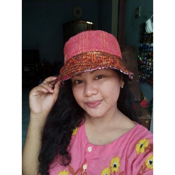 BUCKET HAT KOMBINASI ULOS/TOPI PANTAI