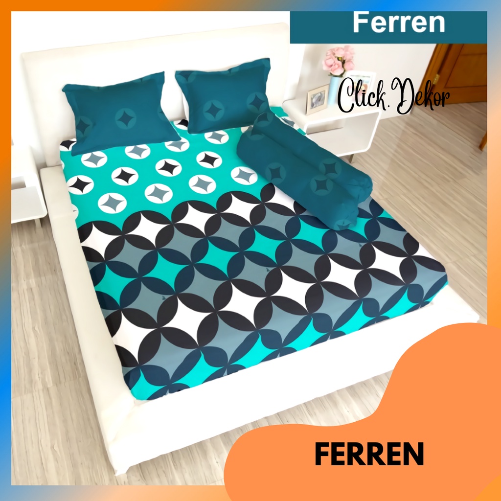 Sprei Lady Rose Queen - Sprei Queen ukuran 160x200 tinggi 25 cm Motif Ferren -  Sprei Cantik Murah A