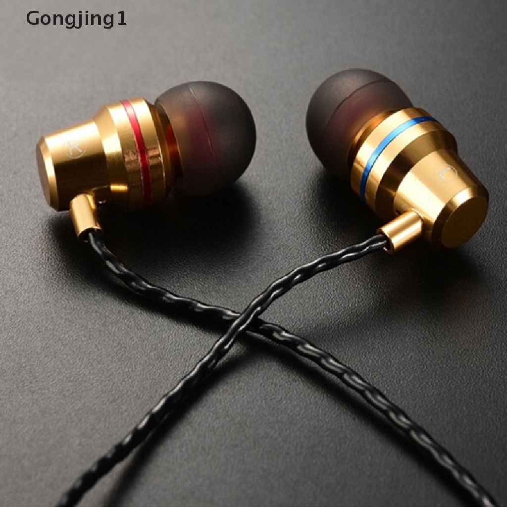 Gongjing1 headset Earphone Kabel stereo heavy bass Dengan noise Canceling Untuk Olahraga