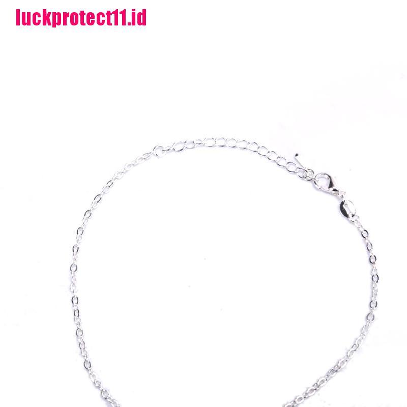 (LUCK) Gelang Tangan Rantai Aksen Bunga Daisy Kecil Untuk Wanita