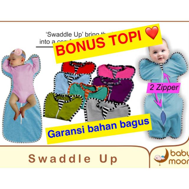 SNI DITA MOONSCARE Bedong Deluxe Swaddle 2in1 Dita Bedong tangan bisa keluar Bedong Instant Bedong sayap Bedung Bedong