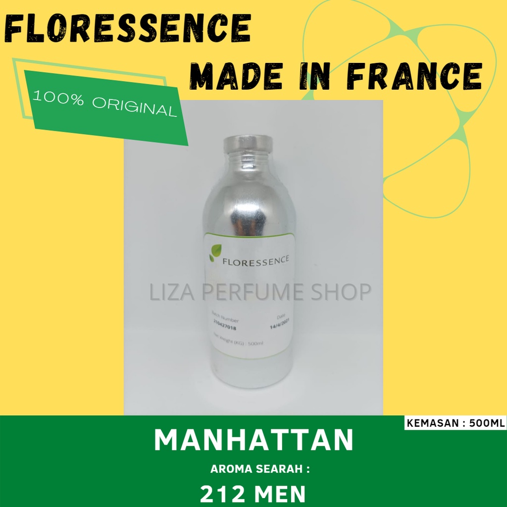 Bibit Parfum SEGEL  212 MEN ( MANHATTAN ) By FLORESSENCE / Bibit Perfum  212 men/ Bibit Parfume FLOR