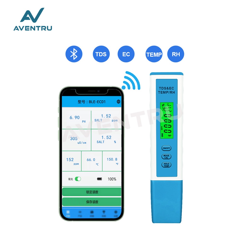 Smart Digital 4in1 RH TDS EC Temperature Humidity Meter EC01 Tester