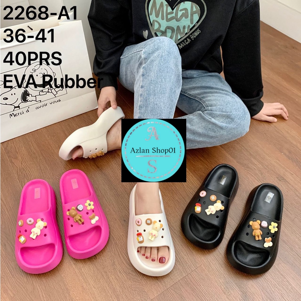 Sandal Selop Wedges Fuji Import BALANCE 7002 SIZE (36-41) / Sandal Wanita Korean style Murah