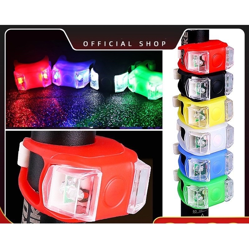 Lampu depan / belakang sepeda led 3 mode bahan silicon lampu unik anek