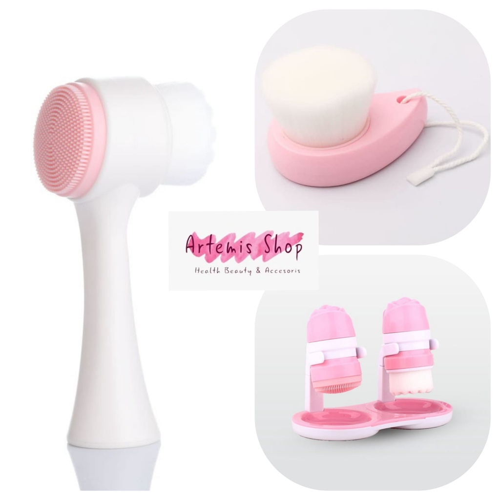 Tammia Facial Cleansing Brush / Sikat Cuci Muka / Brush Combo / TSC-001 Super Soft / TSC-002 2in1