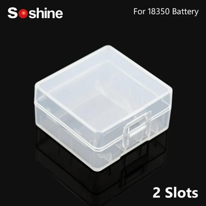 SOSHINE KOTAK BATERAI 18350 ISI 2 SLOT HOLDER BATTERY CASE HIGH QUALITY