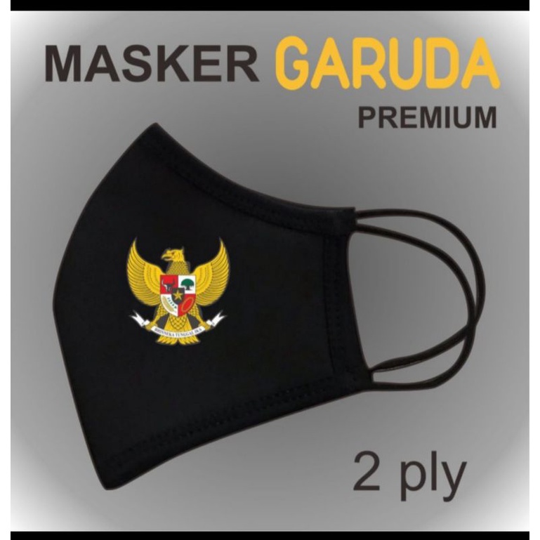 masker kain logo Garuda kain tebal lembut