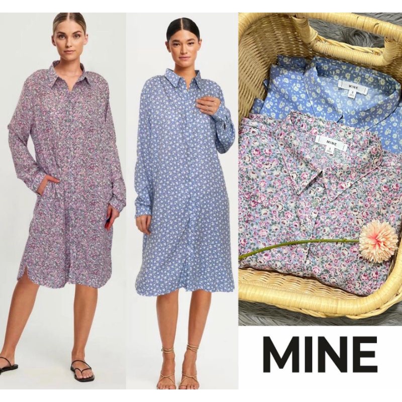Mine shirt dress floral ( D 90 )