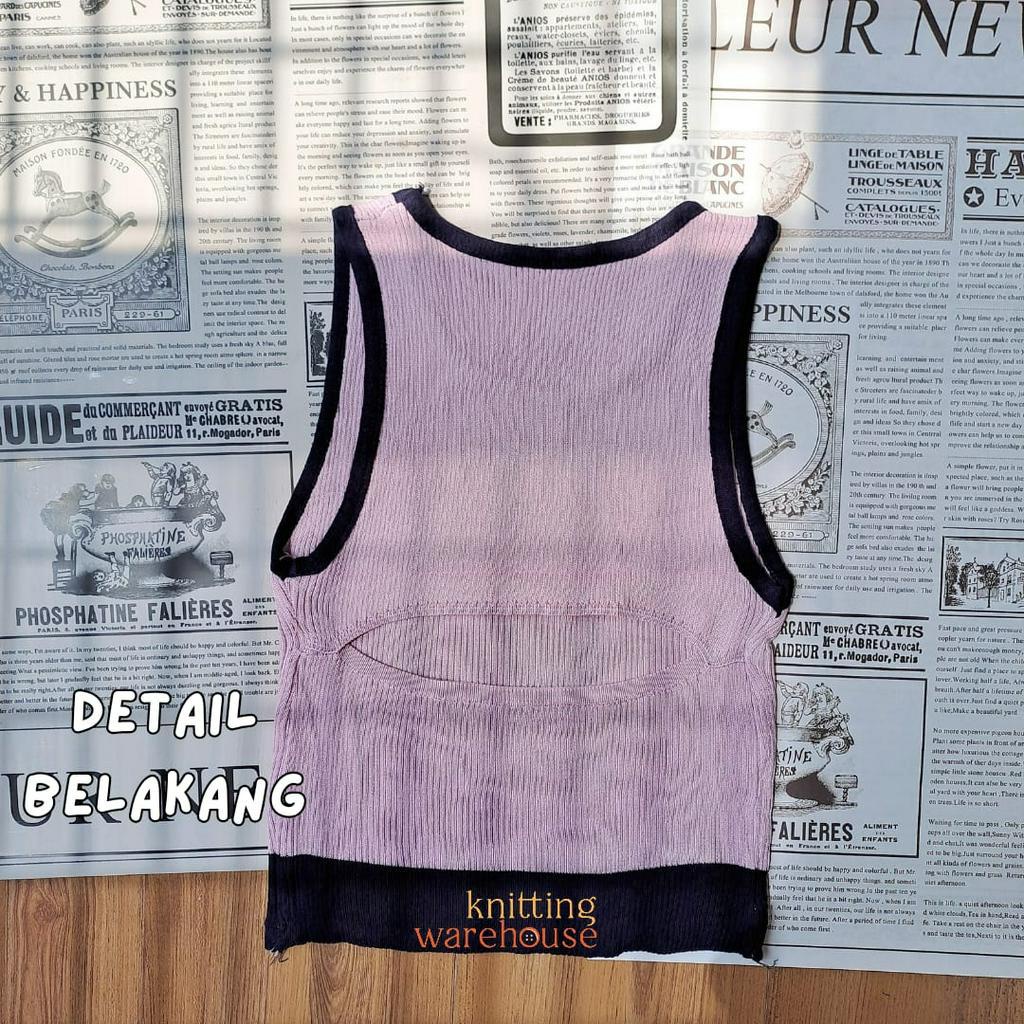 Chabby Tanktop Basic Knit - Atasan Baju Wanita Rajut Kamisol Polos - TM (34003)