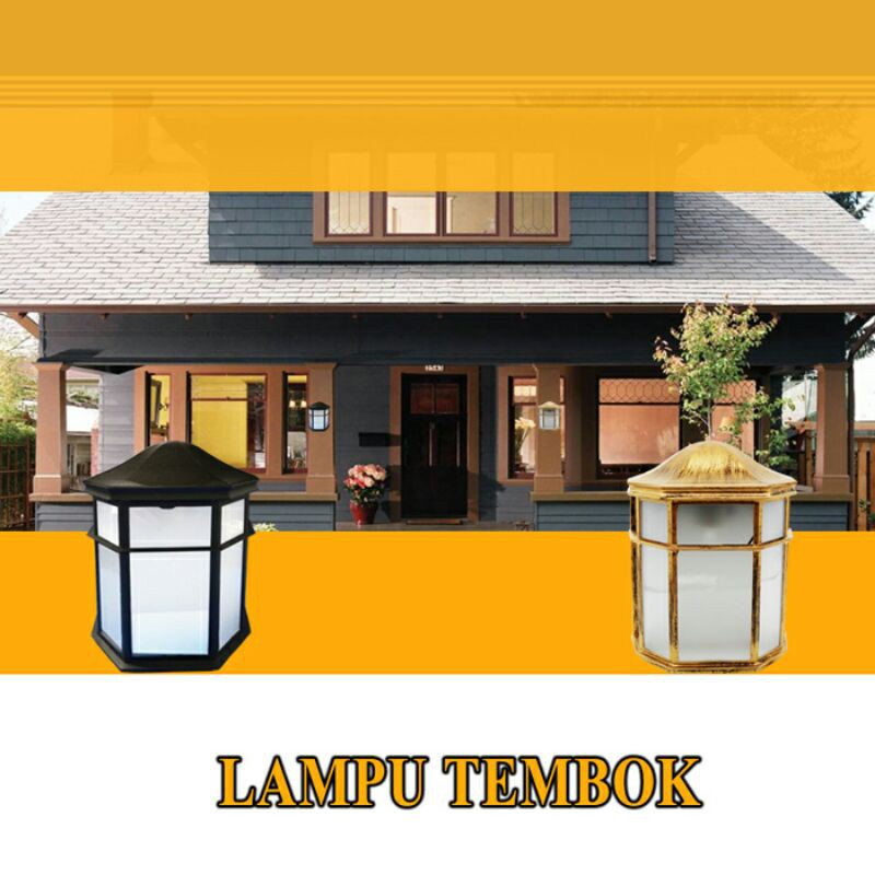 HK-Lampu Dinding Tempel Lampu Tembok Fitting E27 Indoor Oudoor