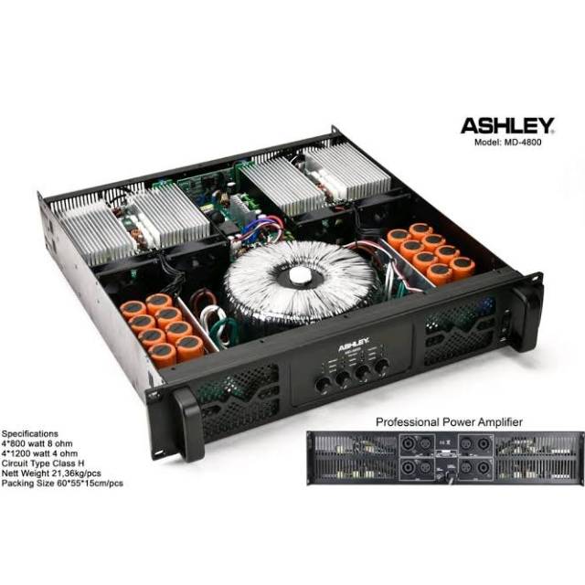 POWER ASHLEY MD 4800 4 CHANNEL POWER AMPLIFIER