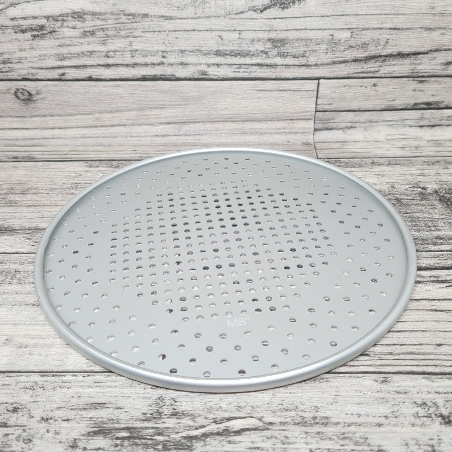 perforated pizza pan datar / loyang jaring bulat