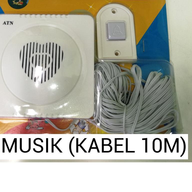 ➷ Bel Pintu Rumah / Door Bell ATN / Bel Musik 12 Lagu Pakai Kabel ✦