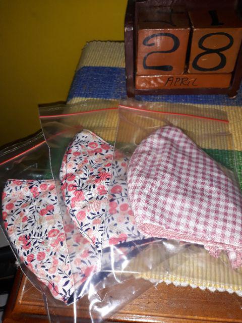 Masker Kain 3 Ply, Washable + Kantong Filter (headloop/earloop)