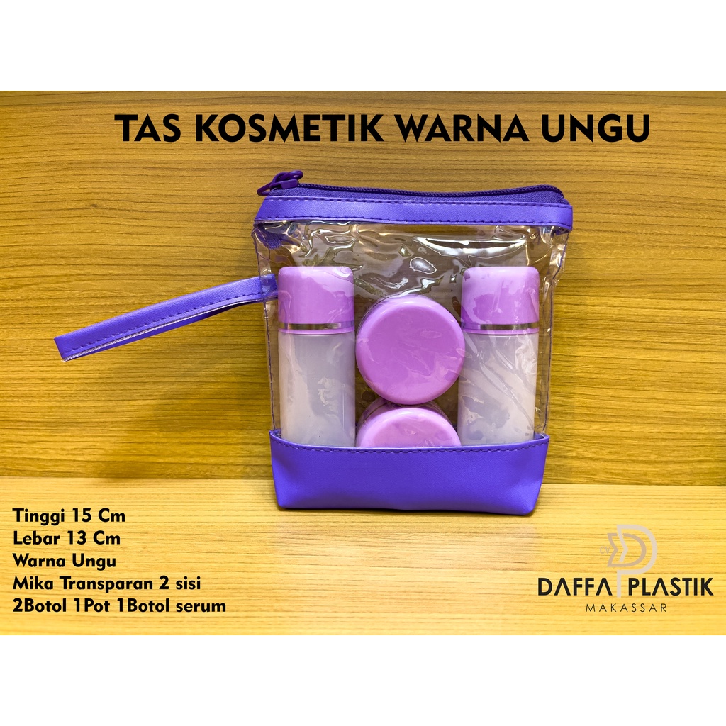 TAS KOSMETIK  / POUCH KOSMETIK WARNA UNGU
