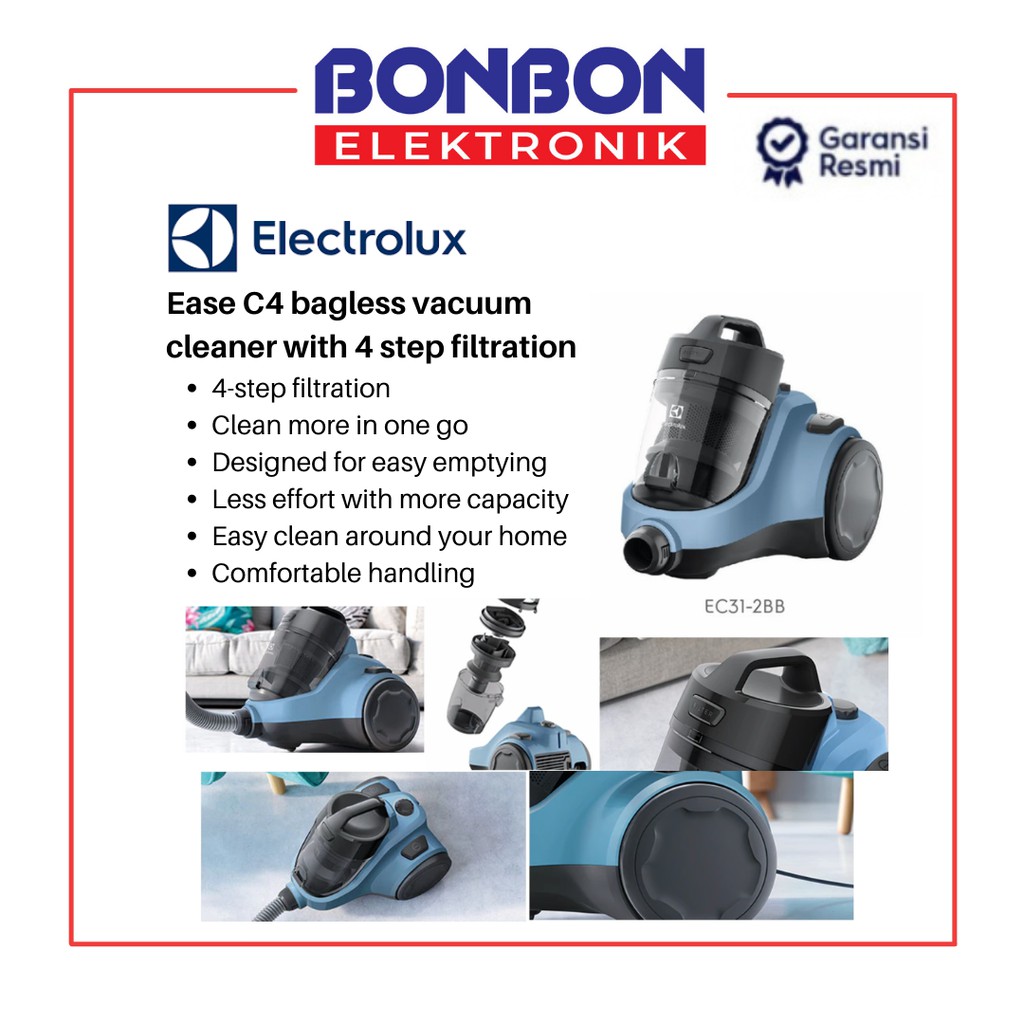 Electrolux Vacuum Cleaner Bagless EASE C4 EC31-2BB