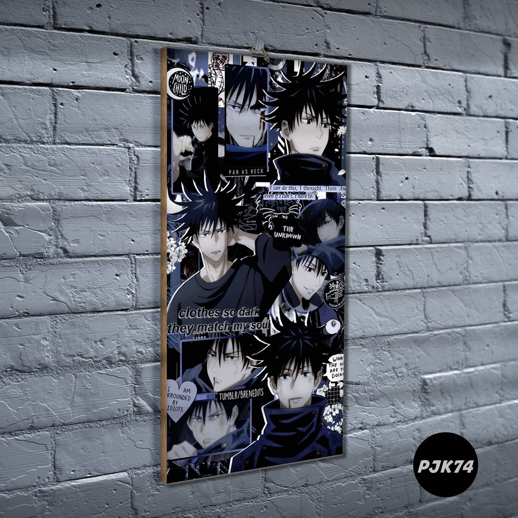 Poster Kayu Jujutsu Kaisen / Dekorasi Rumah /Poster murah/ Anime / desain / 2021 / gambar / PJK-PJK74