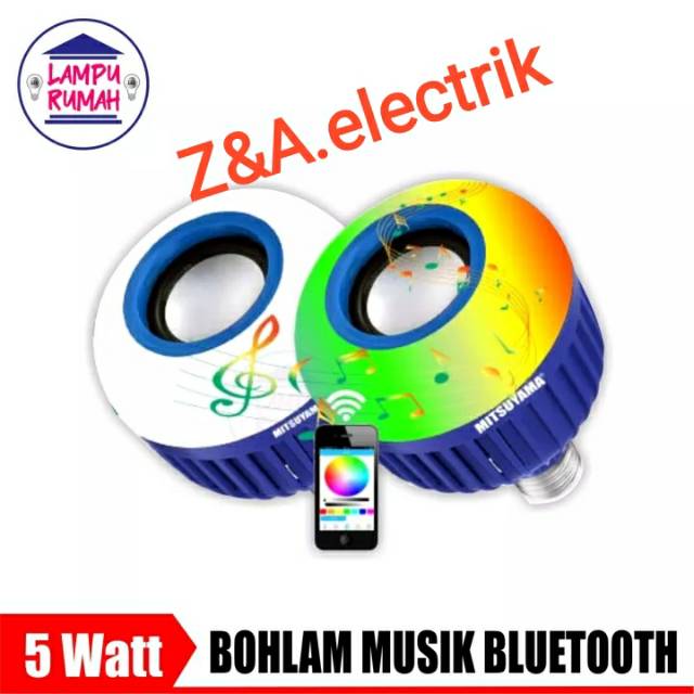 Bohlam Lampu LED Musik Bluetooth Speaker Mitsuyama MS-0707 Seri 0711