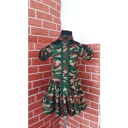 Baju Army/tentara Fashion show untuk umur 6-7thn