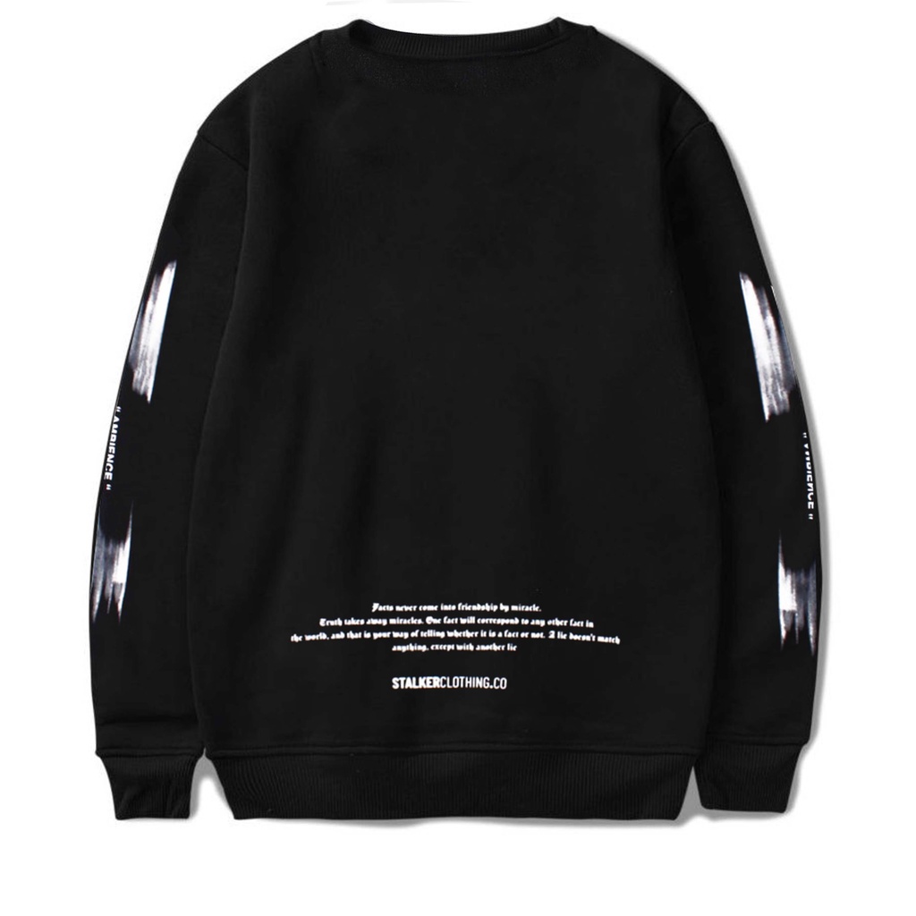 Stalker Sweater Crewneck - Facts Never Come Hitam