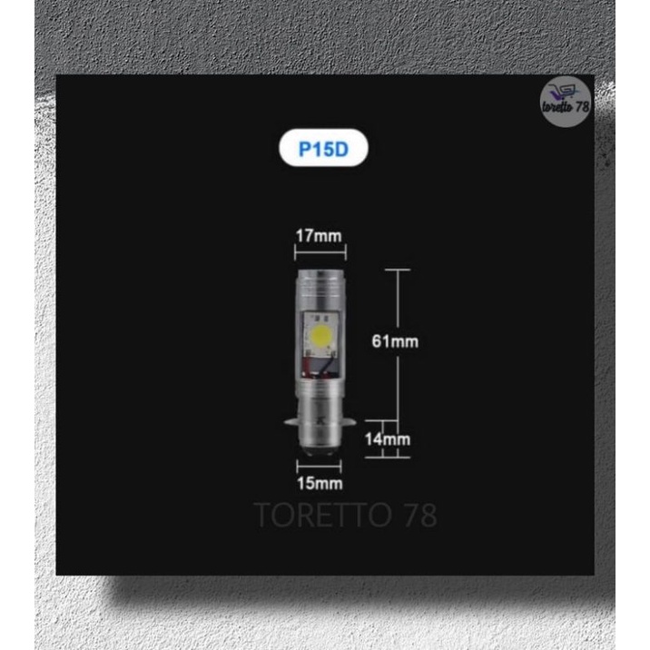 LED Lampu Utama Headlamp Motor H6 P150-25 6 Watt