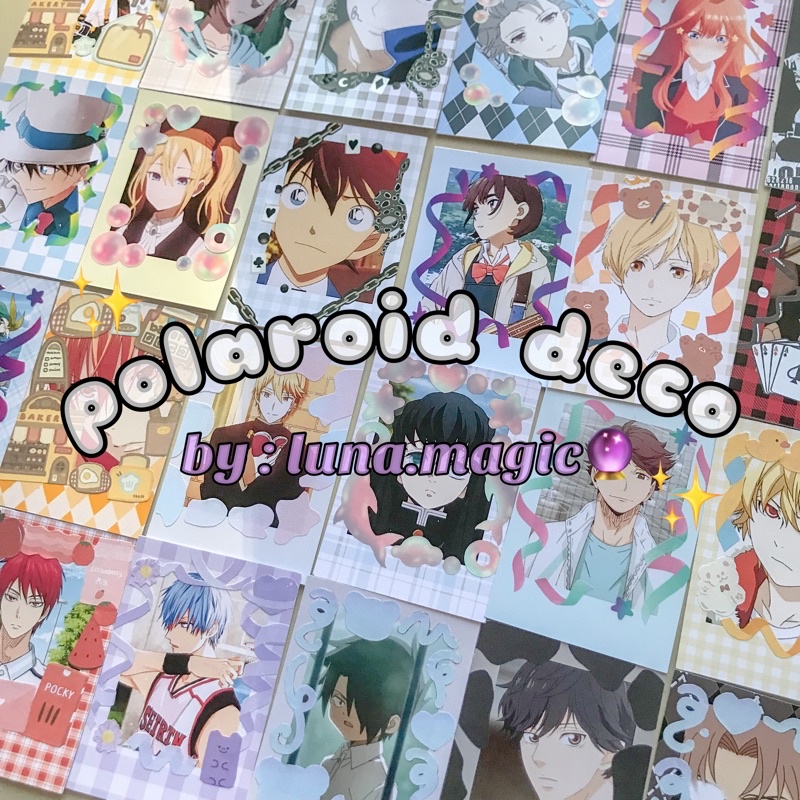 anime polaroid custom/ anime polcos deco/ decorated polaroid