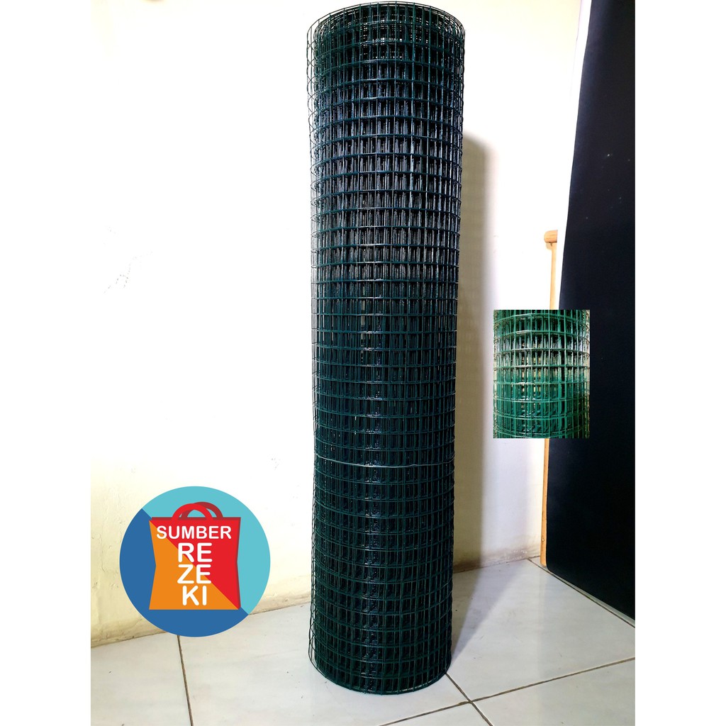 Kawat Loket PVC Anti Karat 1" Lebar 100cm, Kawat Ram, Kawat kandang, Kawat Ayak Pasir
