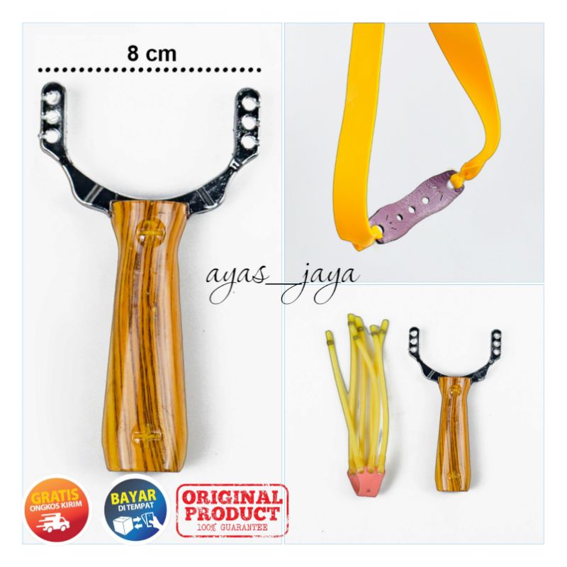 Ketapel Aluminium/ketapel motif kayu/slingshoot/ketapel