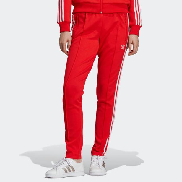 red sst track pants