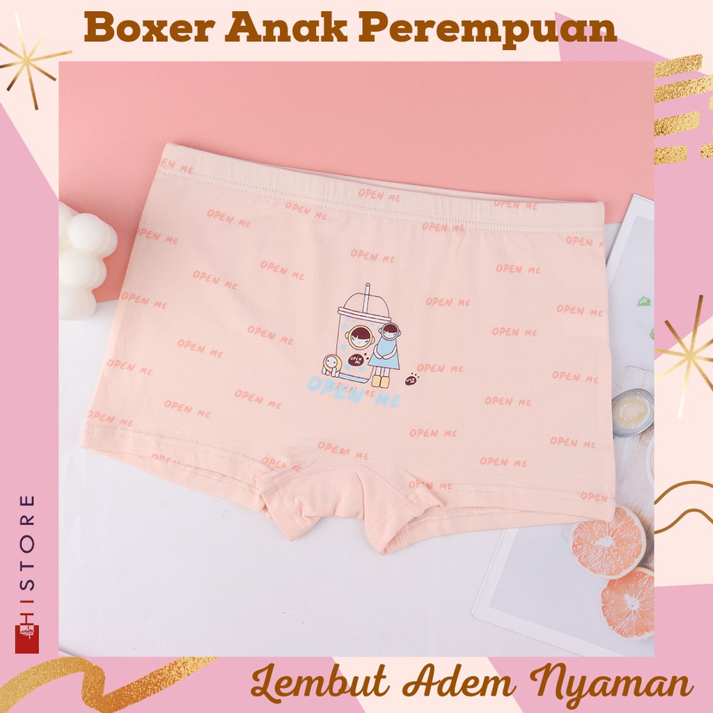 [HI] CD Boxer Anak Perempuan Murah / Celana Dalam Boxer Anak Cewek Katun 634