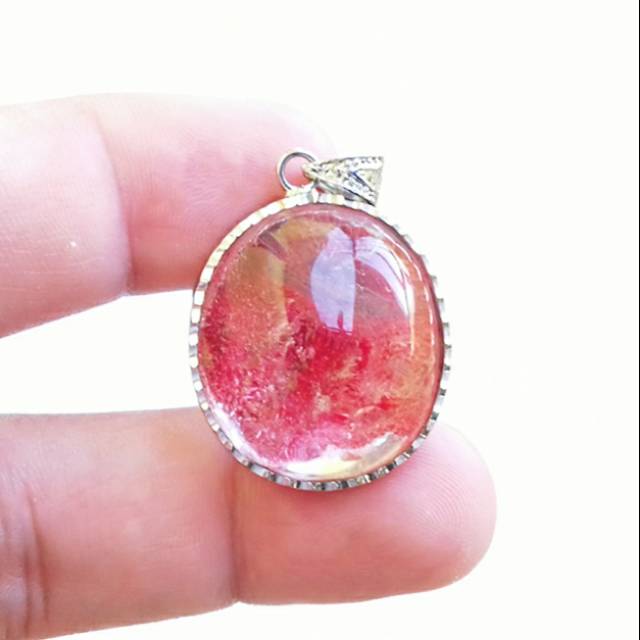 Liontin Batu Natural Kecubung Karang / Phantom Rock Crystal Quartz 04