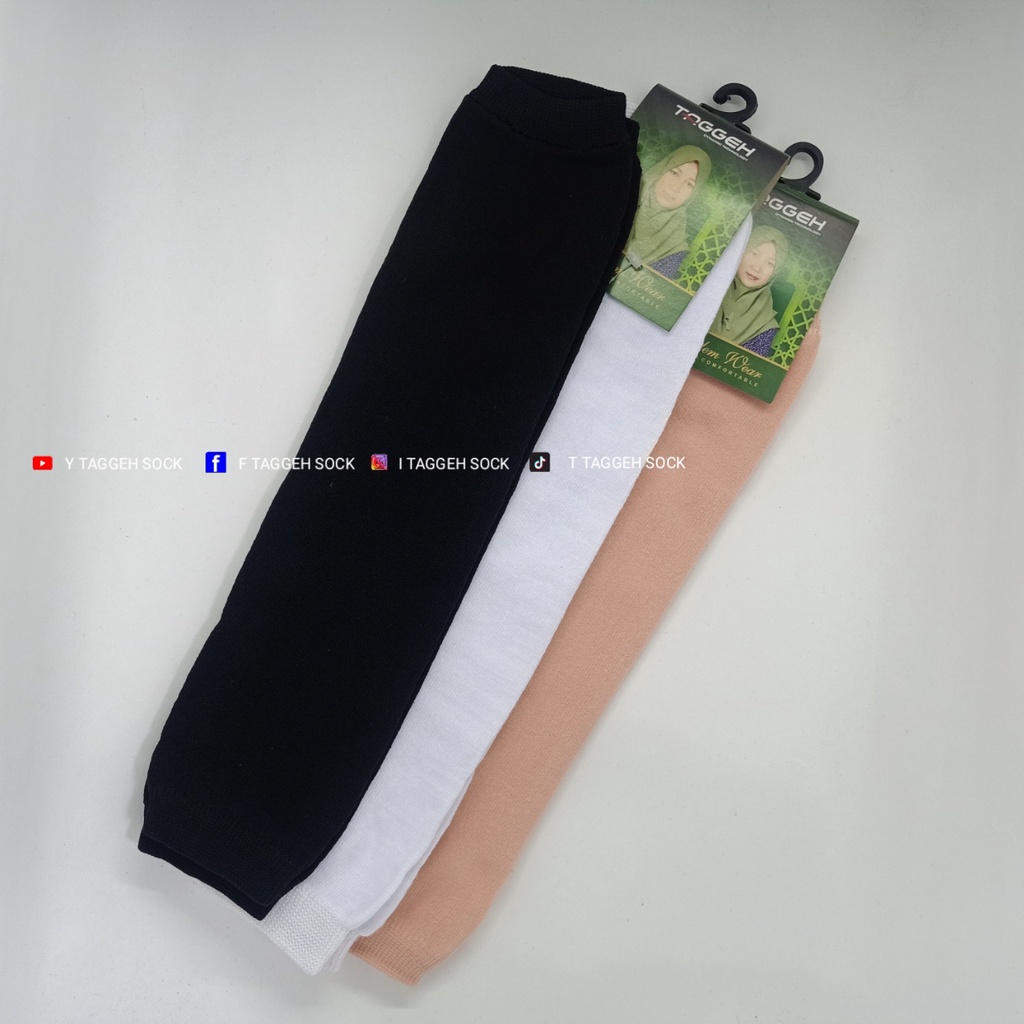 MANSET TANGAN WANITA POLOS WARNA CREM, HITAM DAN PUTIH | FASHION HANDSOCK