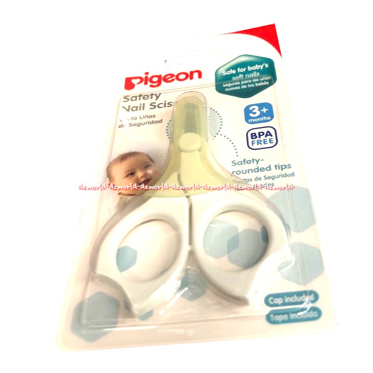 Pigeon Safety Nail Scissors 3+ Months Gunting Untuk Kuku Bayi Anak Soft Nails Kuku Lunak Pigen Gunting Kuku Dengan Penutup