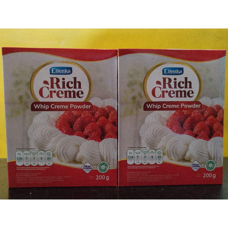 

Whip Cream Bubuk Rich Creme by Fiber Creme - 200g