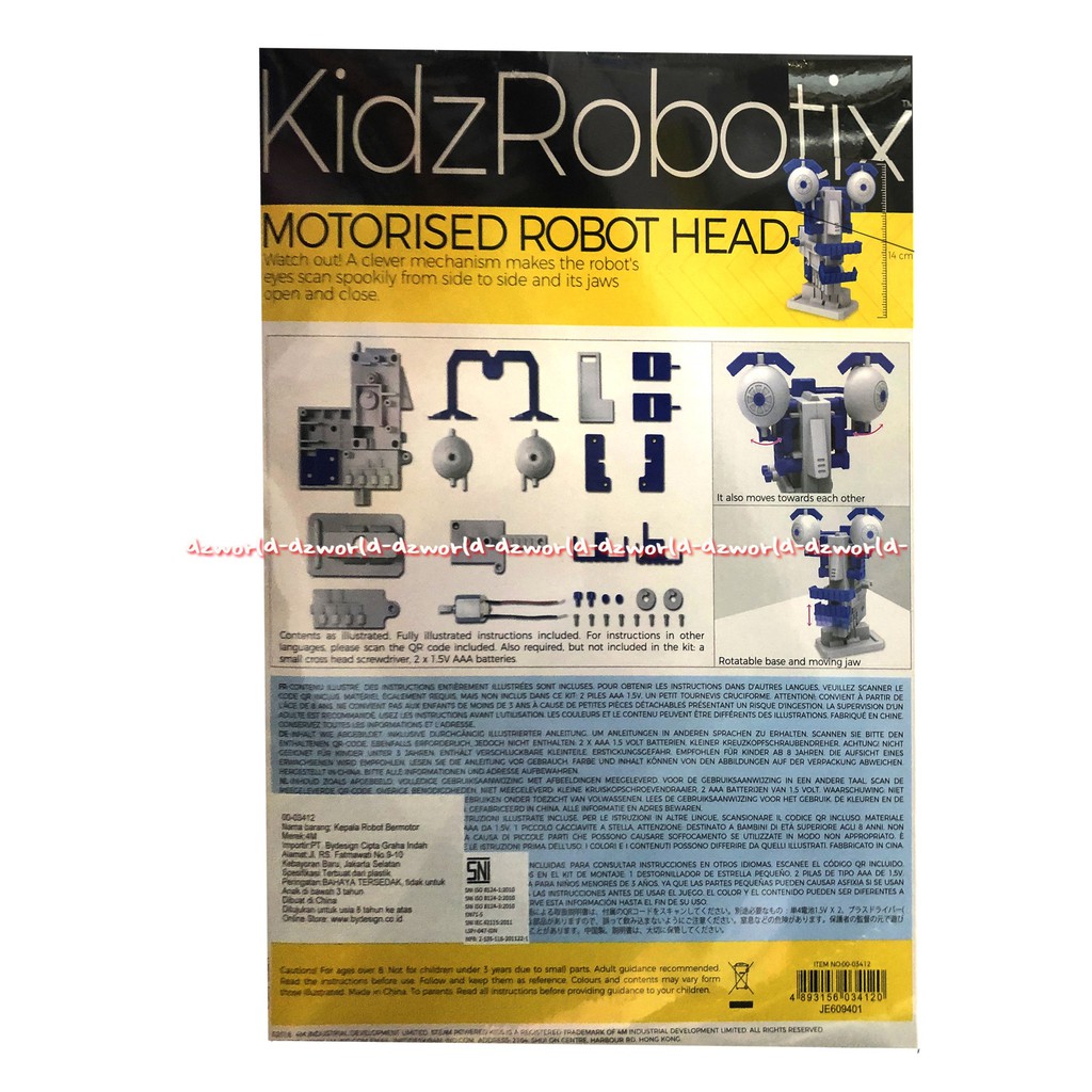 4M Kidzrobotix Motorised Robot Head Mainan Membuat Kepala Robbot